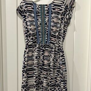 Collective Concepts Navy and White Mini Dress